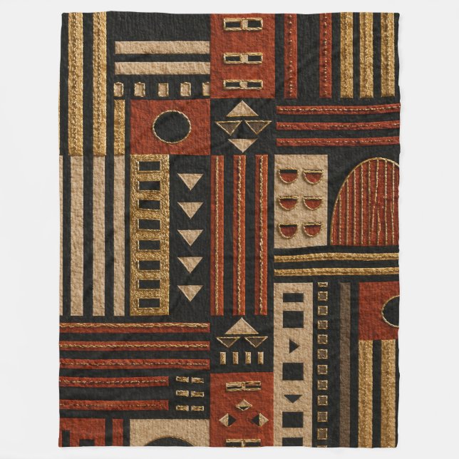 Polaire Couverture décorative Sherpa géométrique tribale e (Devant)