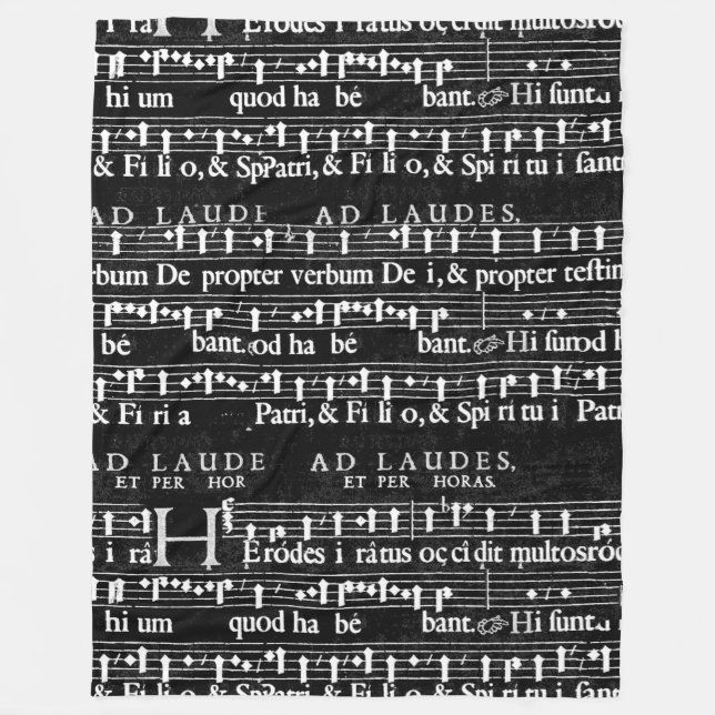 Polaire couverture des notes de musique grunge (Devant)