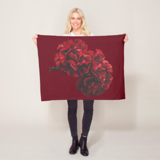 Polaire Couverture des oeillets rouges