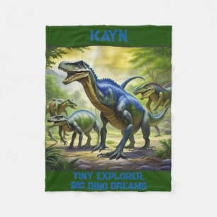 Polaire Couverture Dino Jungle Adventure personnalisée