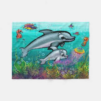 Polaire Couverture Dolphins Fleece