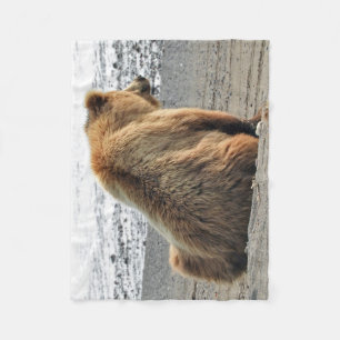 Polaire Couverture d'ouatine avec l'ours gris