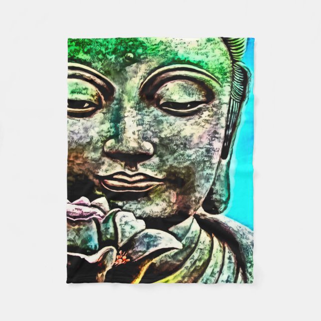 Polaire Couverture d'ouatine d'art d'aerographe de Bouddha (Devant)