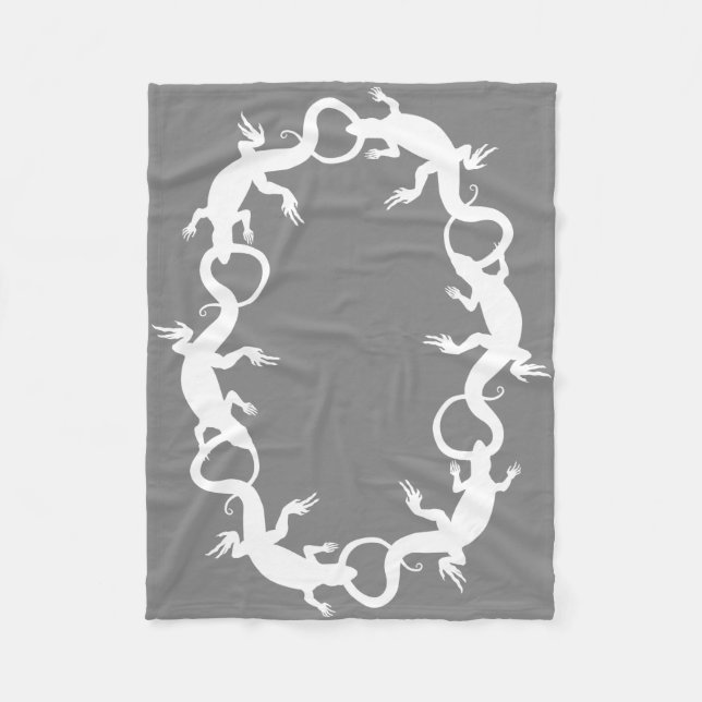 Polaire Couverture d'ouatine d'art de lézard de cool de (Devant)