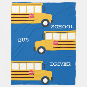 Polaire Couverture d'ouatine d'autobus scolaire