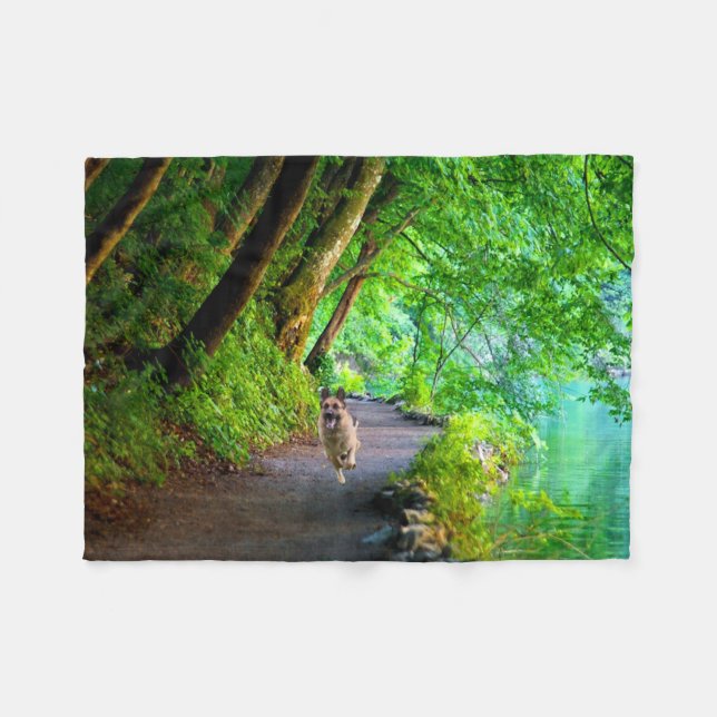 Polaire Couverture d'ouatine de berger allemand (Devant (Horizontal))