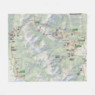 Polaire Couverture d'ouatine de carte de montagne rocheuse