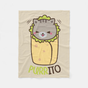 Polaire Couverture d'ouatine de chat de burrito de Purrito