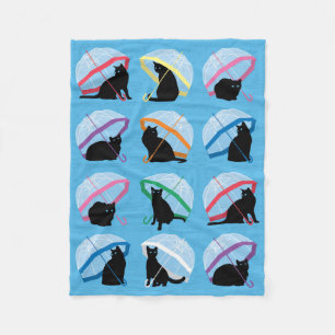 Polaire Couverture d'ouatine de chats de n pleuvant chats