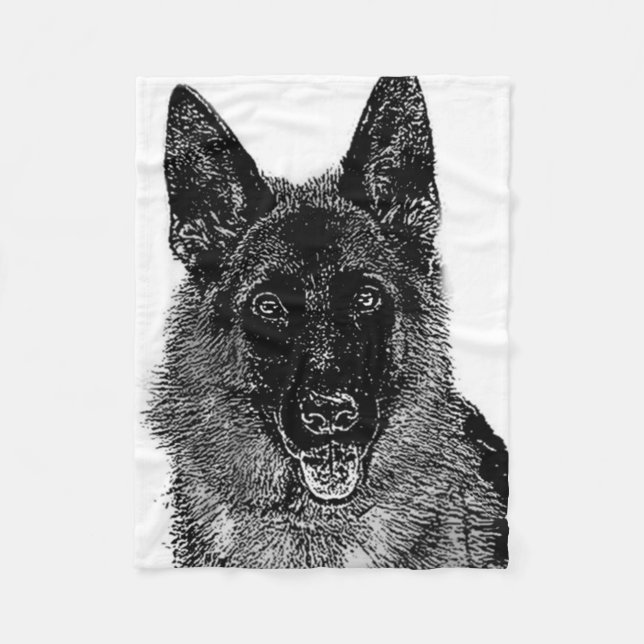 Polaire Couverture d'ouatine de chien de berger allemand (Devant)