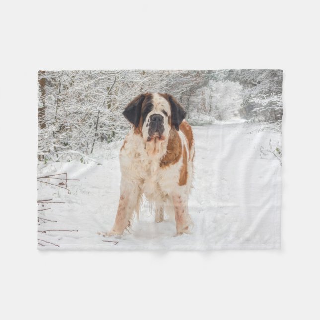 Polaire Couverture d'ouatine de chien de St Bernard (Devant (Horizontal))