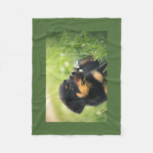 Polaire Couverture d'ouatine de chiot de rottweiler