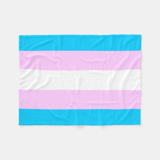 Polaire Couverture d'ouatine de drapeau de transsexuel (Devant (Horizontal))