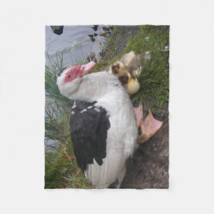 Polaire Couverture d'ouatine de famille de canard de