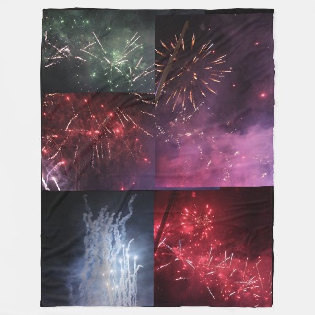 Polaire Couverture d'ouatine de feux d'artifice (Devant)