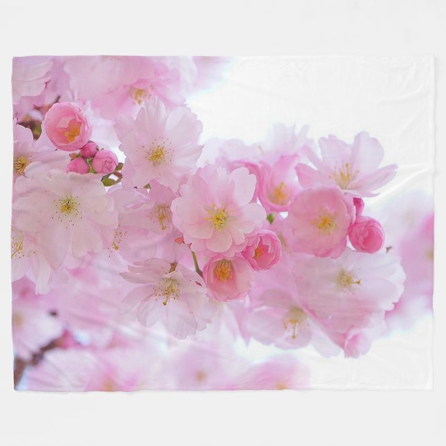 Polaire Couverture d'ouatine de fleurs de cerisier (Devant (Horizontal))