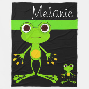 Polaire Couverture d'ouatine de grenouille verte