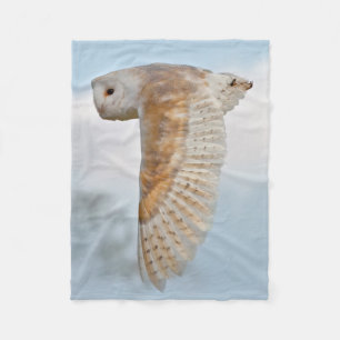 Polaire Couverture d'ouatine de hibou de grange en vol