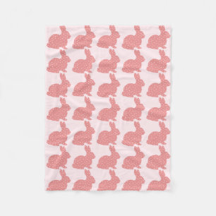 Polaire Couverture d'ouatine de lapin de point de polka