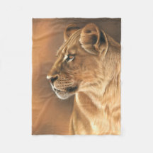 Couverture d'ouatine de lionne
