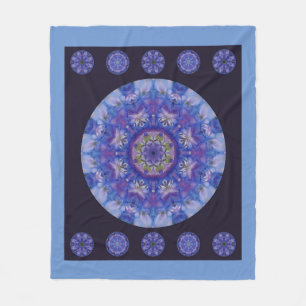 Polaire Couverture d'ouatine de mandala de delphinium