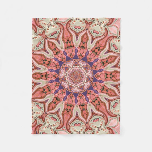 Polaire Couverture d'ouatine de mandala de roses du (Devant)