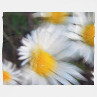 Polaire Couverture d'ouatine de marguerites soufflée par