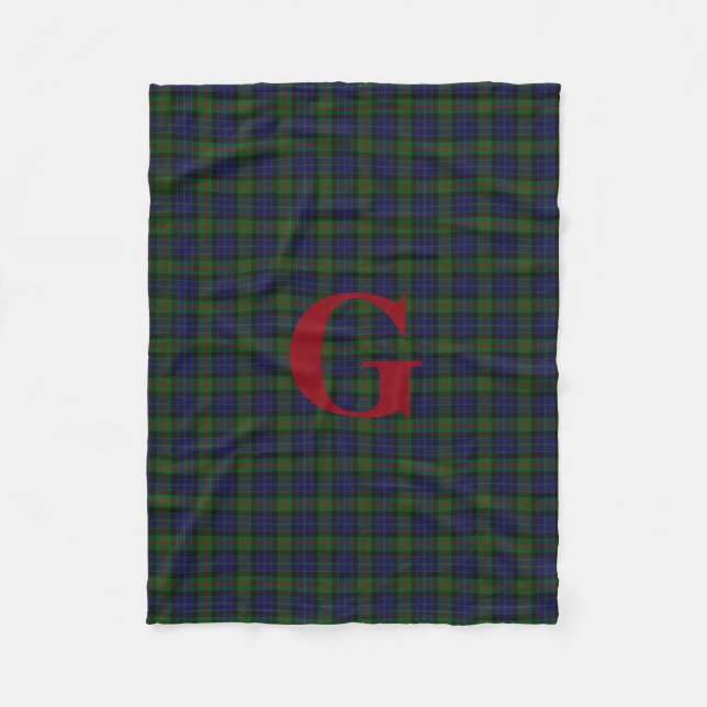 Polaire Couverture d'ouatine de monogramme de plaid de (Devant)