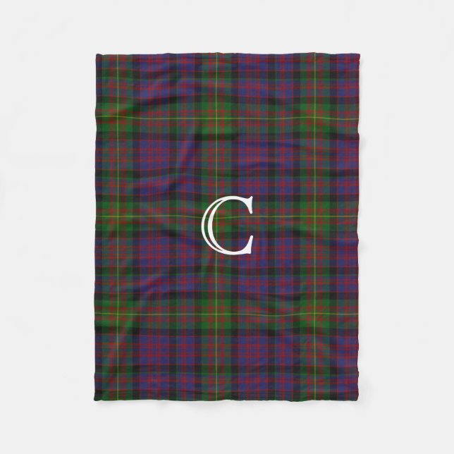 Polaire Couverture d'ouatine de monogramme de plaid de (Devant)