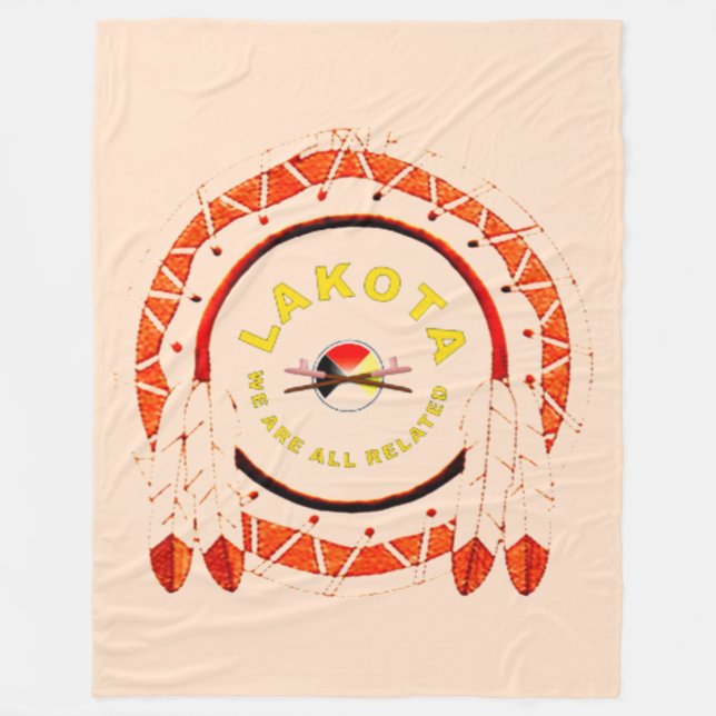 POLAIRE COUVERTURE D'OUATINE DE NATION DE LAKOTA (Devant)