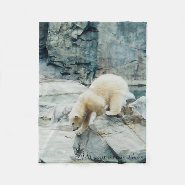 Polaire Couverture d'ouatine de petit animal d'ours blanc (Devant)
