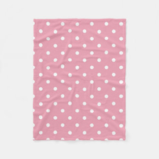 Polaire Couverture d'ouatine de point de polka de rose