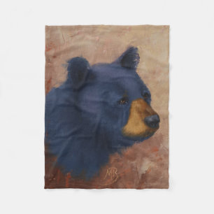 Polaire Couverture d'ouatine de portrait d'ours noir