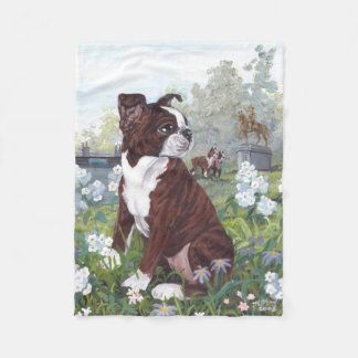 Polaire Couverture d'ouatine de rêveur de chiot de Boston
