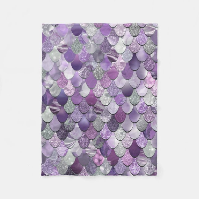 Polaire Couverture d'ouatine de sirène de filles - sirène (Devant)