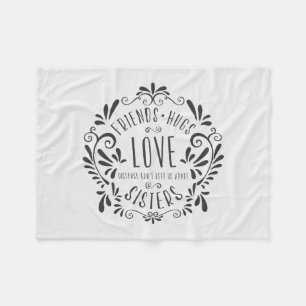 Polaire Couverture d'ouatine de soeurs d'amour d'étreinte