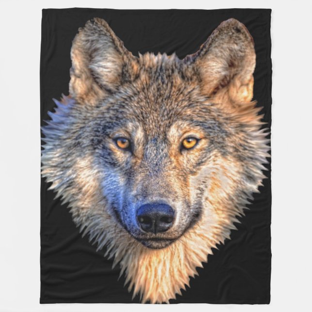 Polaire Couverture d'ouatine de style de loup (Devant)