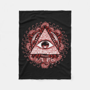 Polaire Couverture d'ouatine de symbole d'Illuminati