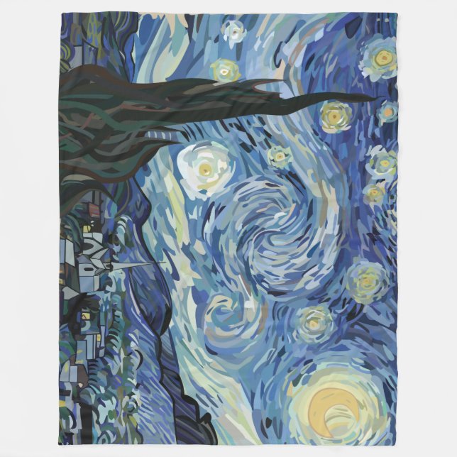 Polaire Couverture d'ouatine de Van Gogh d'outil de stylo (Devant)