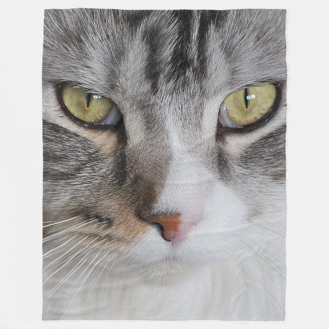 Polaire Couverture d'ouatine de visage de chat (Devant)