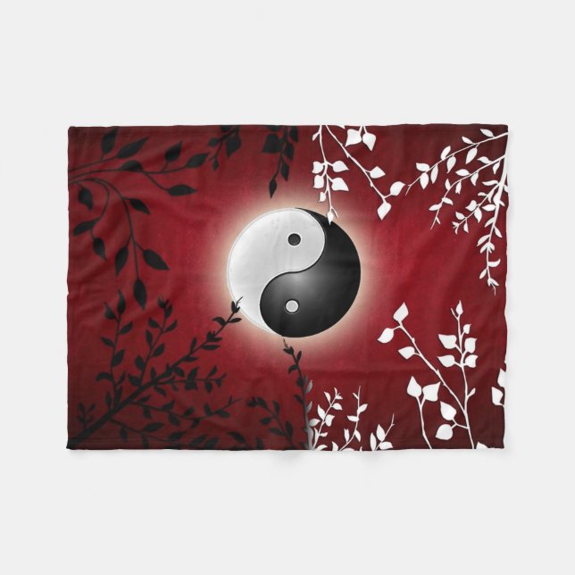 Polaire Couverture d'ouatine de Yin Yang (Devant (Horizontal))