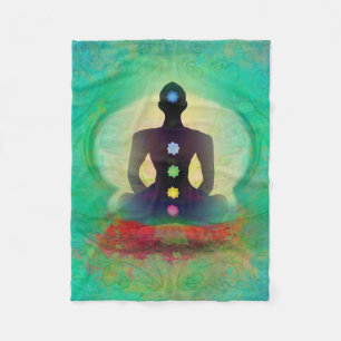 Polaire Couverture d'ouatine de yoga de méditation