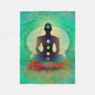 Polaire Couverture d'ouatine de yoga de méditation