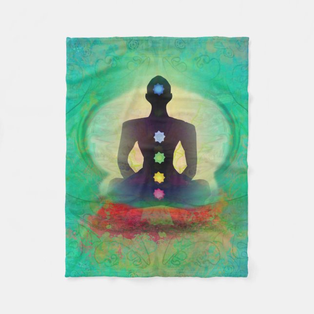 Polaire Couverture d'ouatine de yoga de méditation (Devant)
