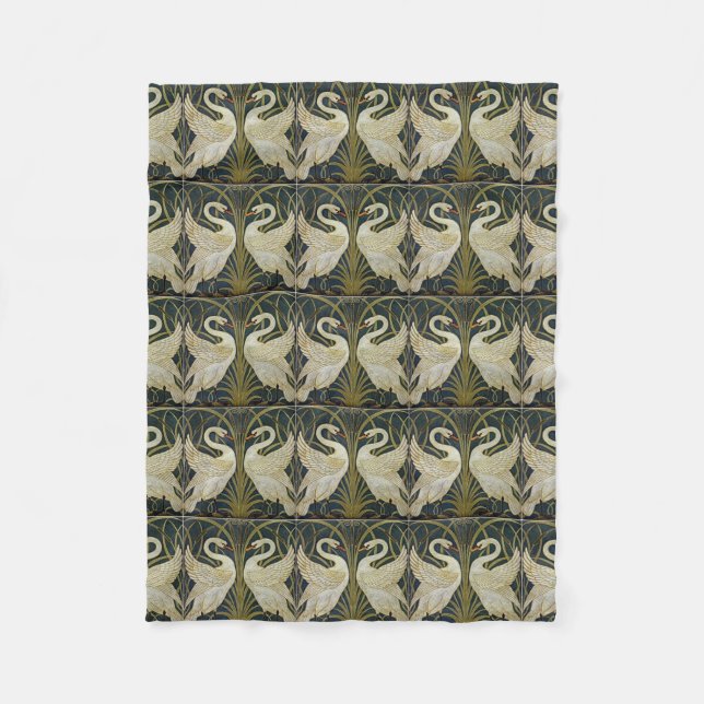 Polaire Couverture d'ouatine des cygnes de la grue de (Devant)