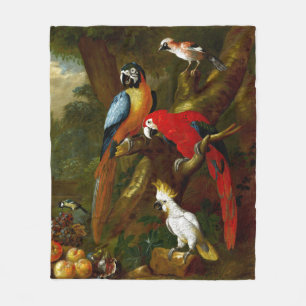 Polaire Couverture d'ouatine d'oiseaux de cacatoès de