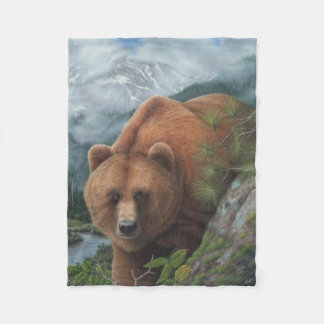 Polaire Couverture d'ouatine d'ours gris