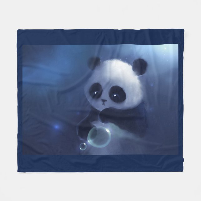 Polaire Couverture d'ouatine d'ours panda (Devant (Horizontal))
