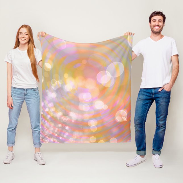 Polaire Couverture Douce en Peluche à Spirales de Lumière  (En situation)