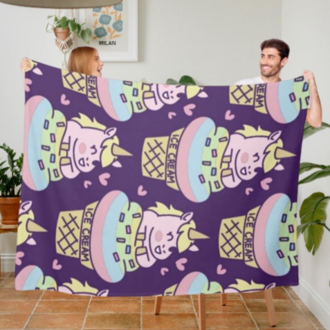 Polaire Couverture Douce Fierté Licorne en Molleton (Créateur téléchargé)